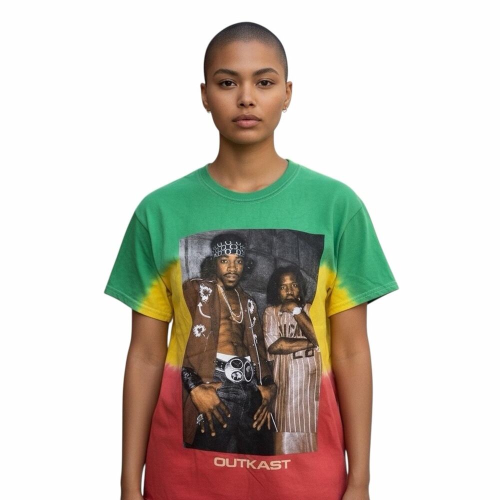 NWOT Hip Hop - Outkast Band  Tie-Dye Graphic Tee - Multicolor, unisex Small